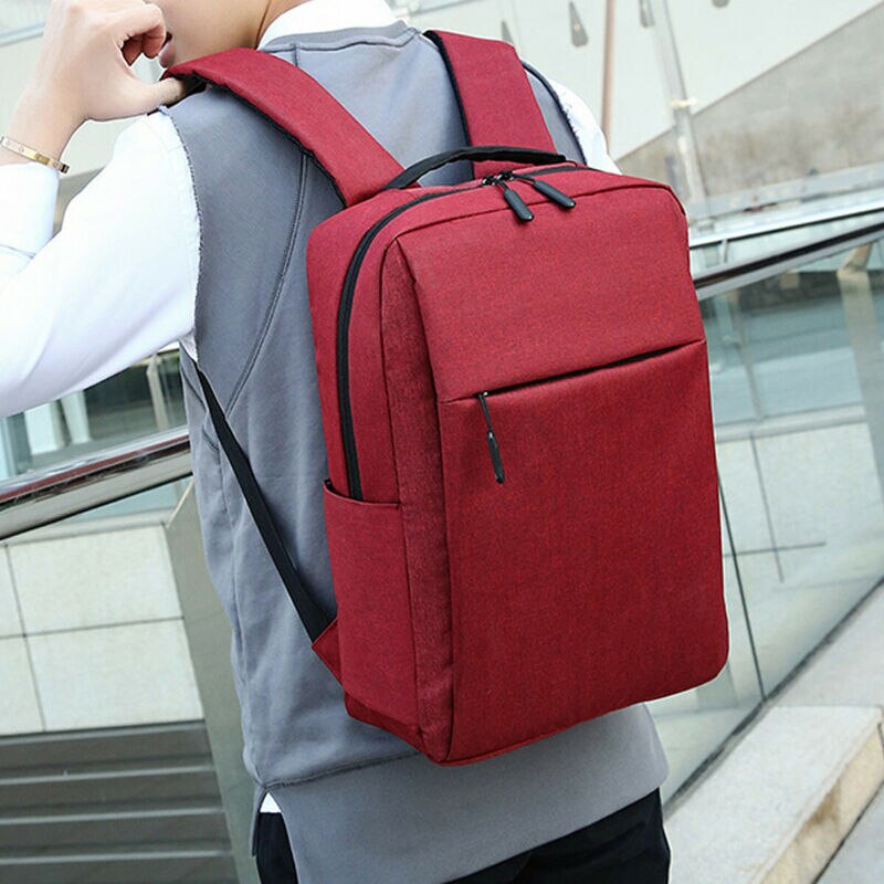 Mannen 15.6 Inch Laptop Rugzak Kantoor Werk Mannen Rugzak Zakelijke Tas Unisex Vrouwen Rode Ultralight Rugzak Dunne Back Pack
