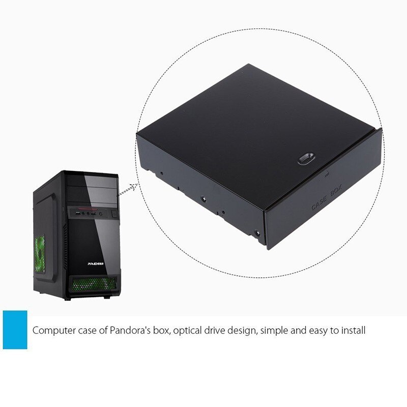 Desktop Computer 5.25" Bay Case Box Rack Blank Organizer Drawer for Storage Devices Memory Cards USB Flash Drive