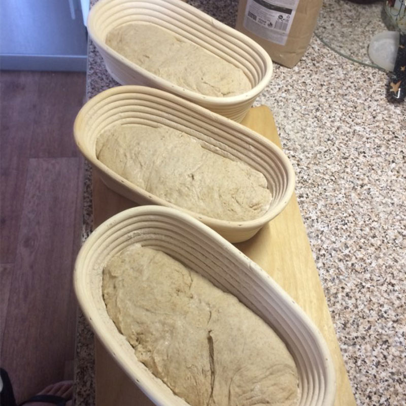 Handgemaakte Ovale Rotan Mand En Brood Arc Gebogen Mes Deeg Banneton Brotform Brood Proofing Proving Gisting