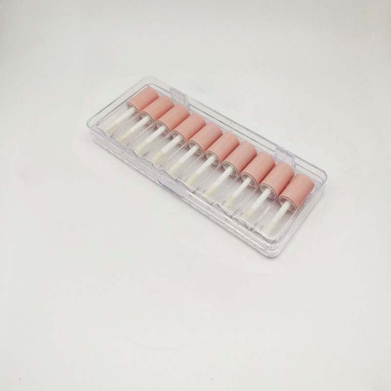 10 stk per sæt mini lipgloss tube, pink lipgloss beholder 4ml