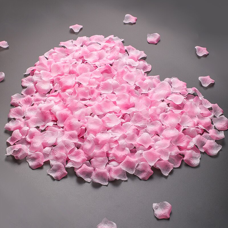 600 unids/lote de pétalos de rosa de 5x5, accesorios de boda, pétalos de rosa de boda, decoración romántica de flores artificiales para