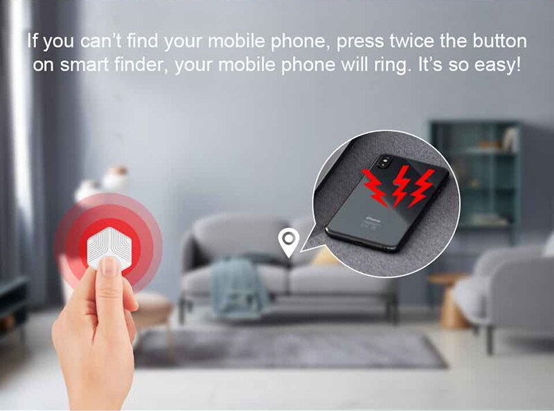 Tuya APP Bluetooth Smart Finder Alarm Tile Wallet Keys Alarm Locator Realtime Kids Pets Anti-lost Smart Finder Device Alarm