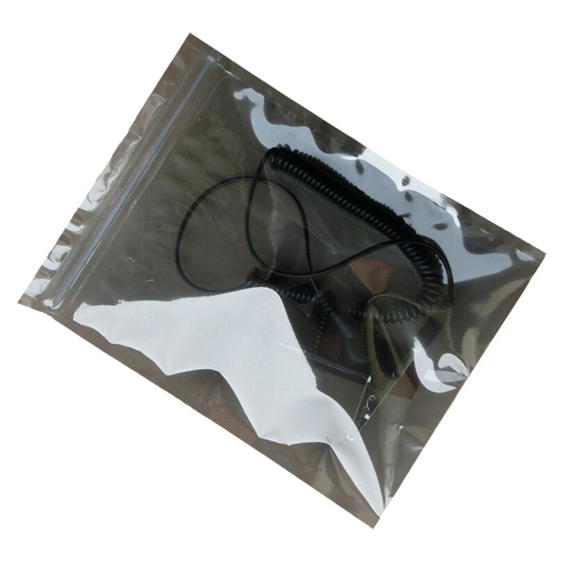 Anti-static shielding bag ESD dust-proof packaging bag flat zipper lock anti-horizontal self-sealing storage static bag: 30PCS