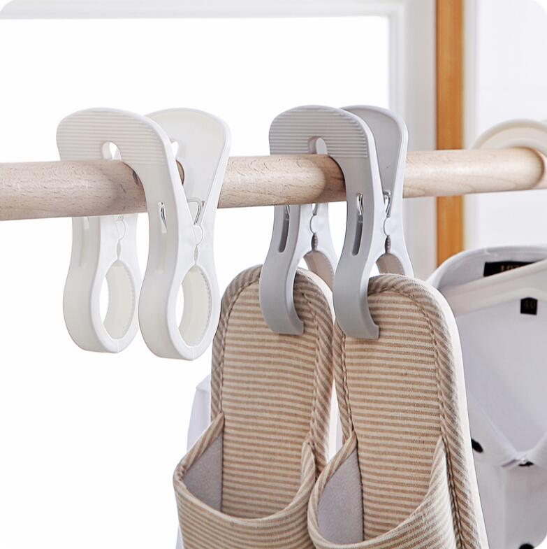 Hushållsplast torkning klädnypa stor lakan clips vindtät handduk clips hängare 6 st/lot starka sockklämmor klädnypor