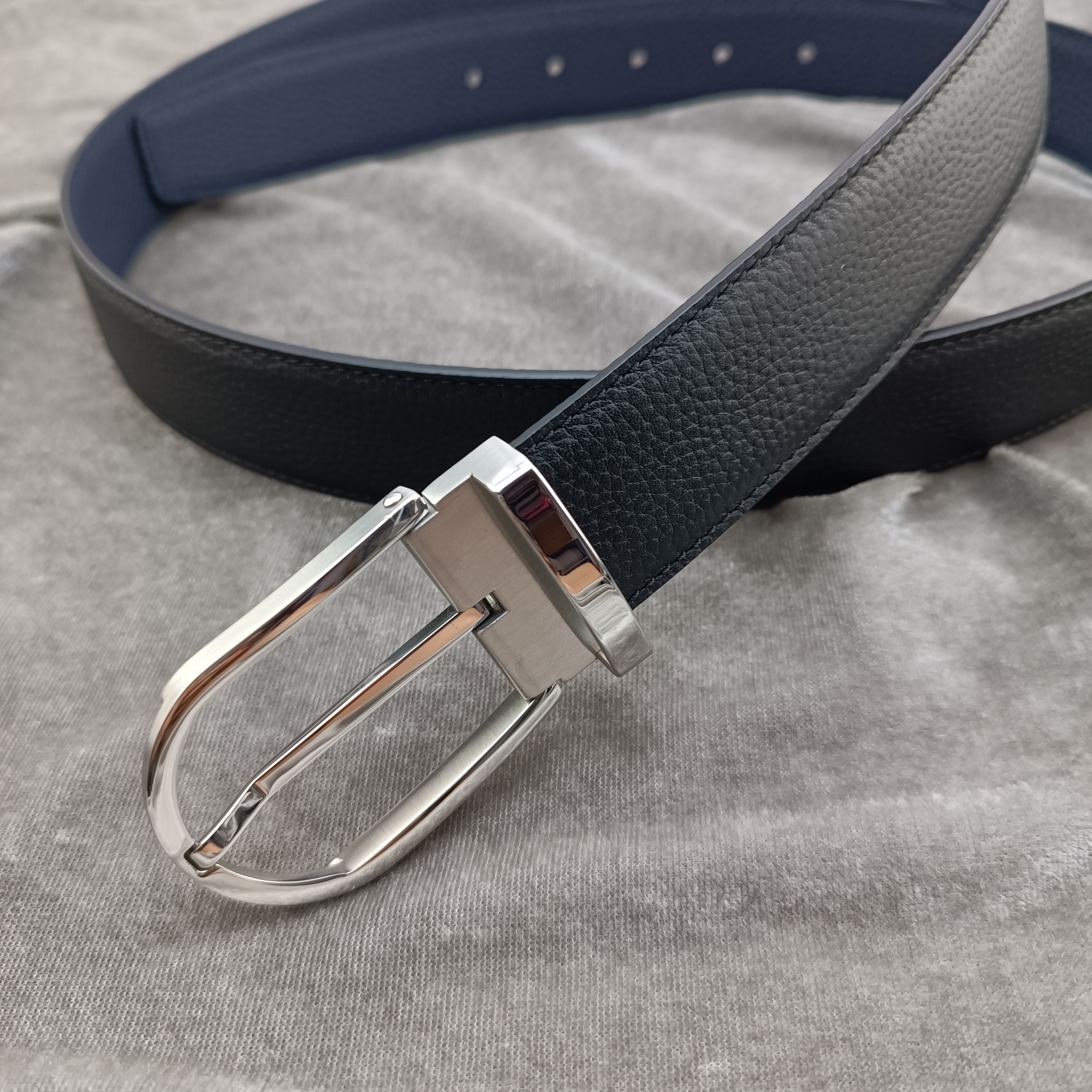 Casual Riem - 35mm Breedte - PU Leer - Roestvrijstalen Gesp - Unisex Volwassenen: Legergroen / 105cm