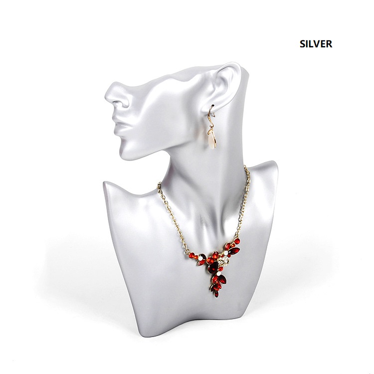 Resin Half Face Mannequin Head For Jewelry Necklace, Earrings Display M-0008