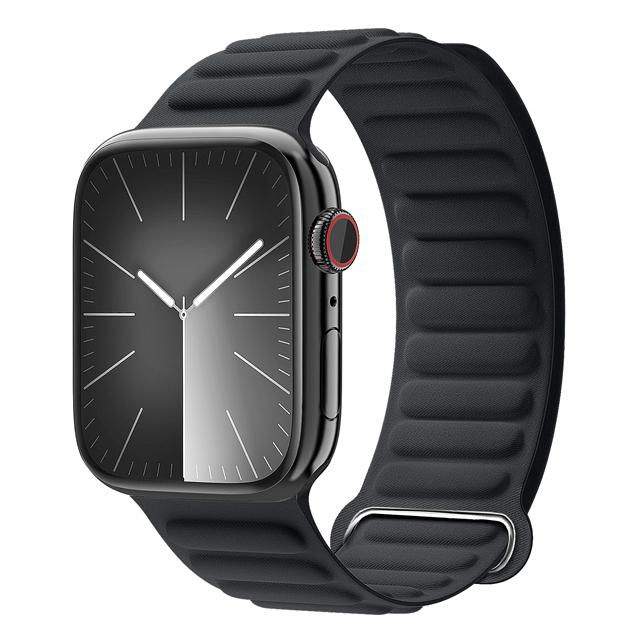 Länkarmband för apple watch-band 49mm 45mm 44mm 42mm 41mm 40mm finvävd magnetisk ögla iwatch-serie 9 8 se 6 5 7 ultra-armband: Rökig lila / 15mm