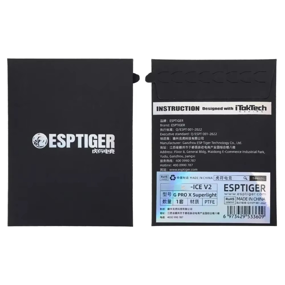Esports Tiger ICE V2 pies de ratón patines para Logitech G Pro X Superlight 2 G PRO inalámbrico Viper V2 PRO Glides Curve Edge GPX