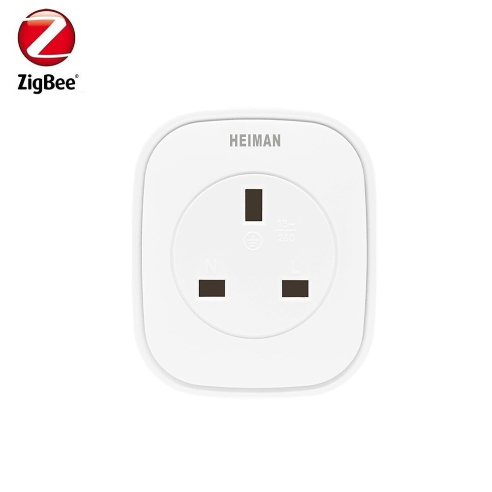 Heiman – prise de mesure intelligente Zigbee, prise murale, royaume-uni, commande marche/arrêt, fonctionne avec Heiman, passerelle SmartThing