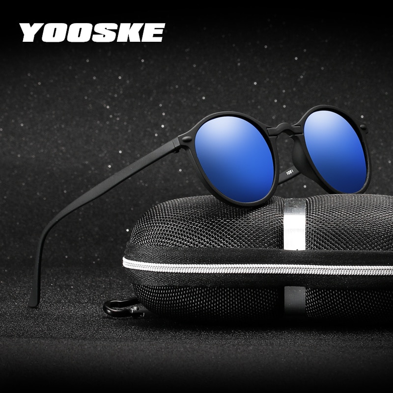 Yooske Nachtzicht Gepolariseerde Zonnebril Mannen Vrouwen Kleine Ronde Goggles Geel Zonnebril Driver Night Rijden UV400 Eyewear