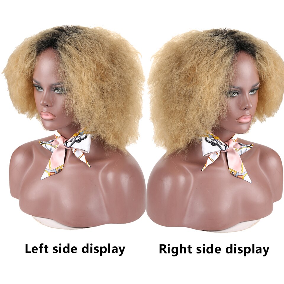 HOUYAN Africano nero ricci taglio irsuto capelli nero naturale resistente al calore tutti i giorni per le donne nere