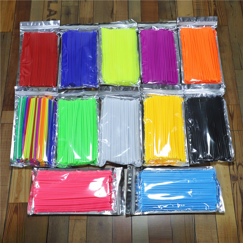 72 pièces 24cm universel Dirt Bike rayons couvre moto jante rayons Wrap Kit peaux protecteur couverture pour Motocross vélo vélo vélo