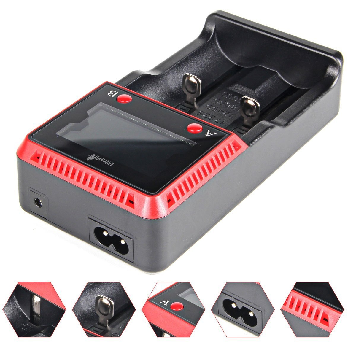 Universal Battery Charger H2 Portable Travel Speedy Smart Charger LCD Display Charger for Rechargeable Batteries