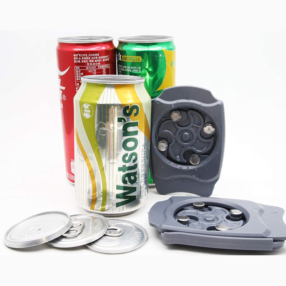Abrelatas Manual de bebidas sin tapa Universal, abridor de latas seguro portátil de borde suave, 1 unidad