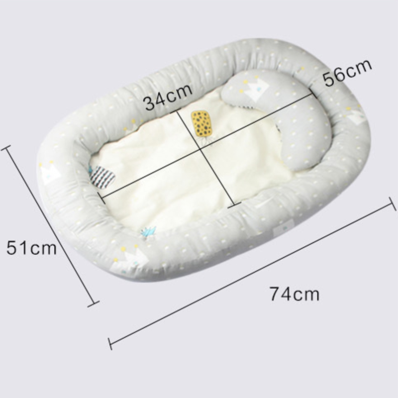 Portable Baby Nest Bed Removable Travel Crib Nursery Infant Sleeping Cotton Toddler Cradle Bassinet Independently Adaptability