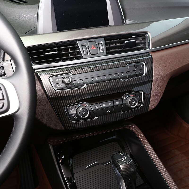 Carbon Fiber Stijl Auto Interieur Center Console Cd Panel Trim Voor X1 F48 Auto Accessoires