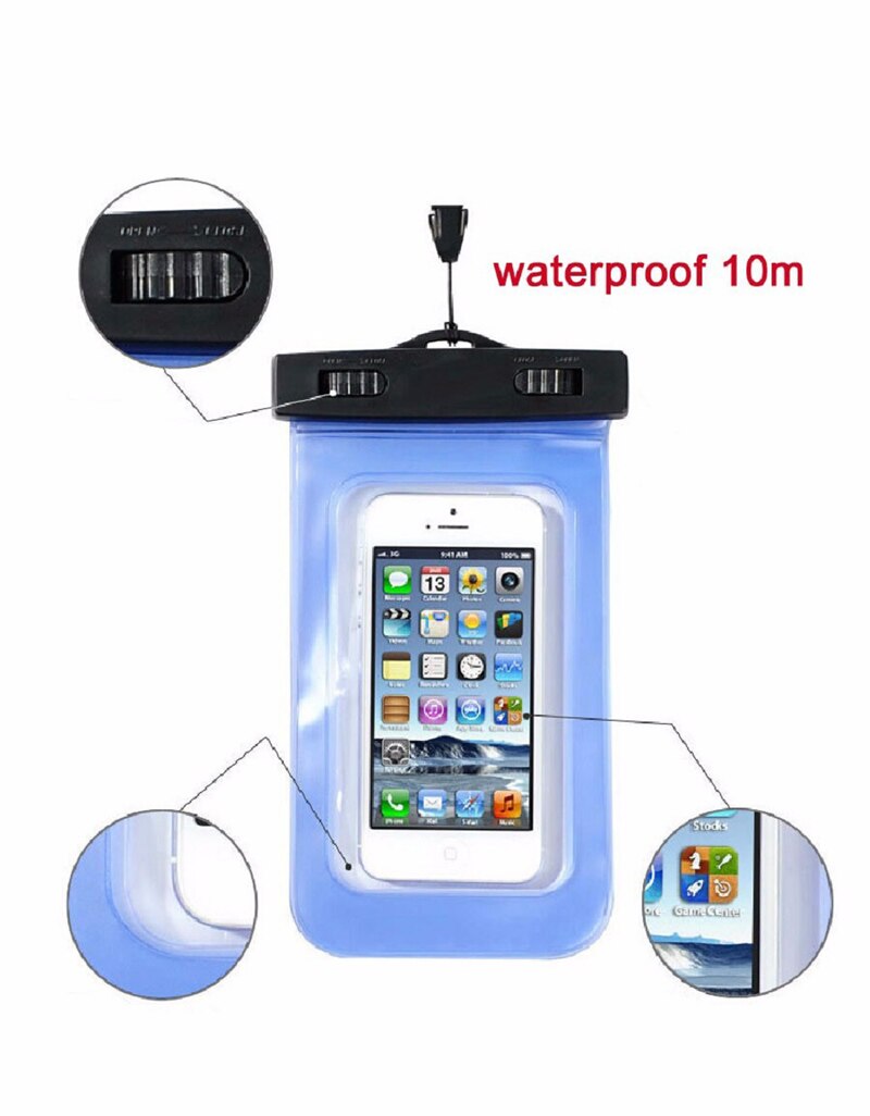 Waterdichte duiktas voor xiaomi  mi 5 6 7 8 9 10 a1 a2 a3 lite redmi 4a 5a 6a 7a 8a note 4 5 6 7 8 9 pro onderwatertas