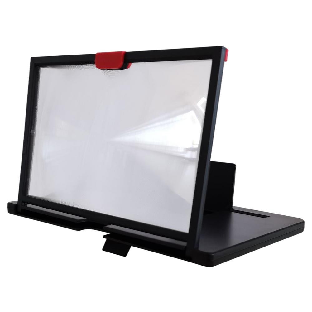 12 Inch Lichtgewicht 3D Movie Screen Vergroten Levendige Vergrootglas Milieuvriendelijke Hd Projector Stand Houder Voor Telefoon Oogbescherming: 10 inch black