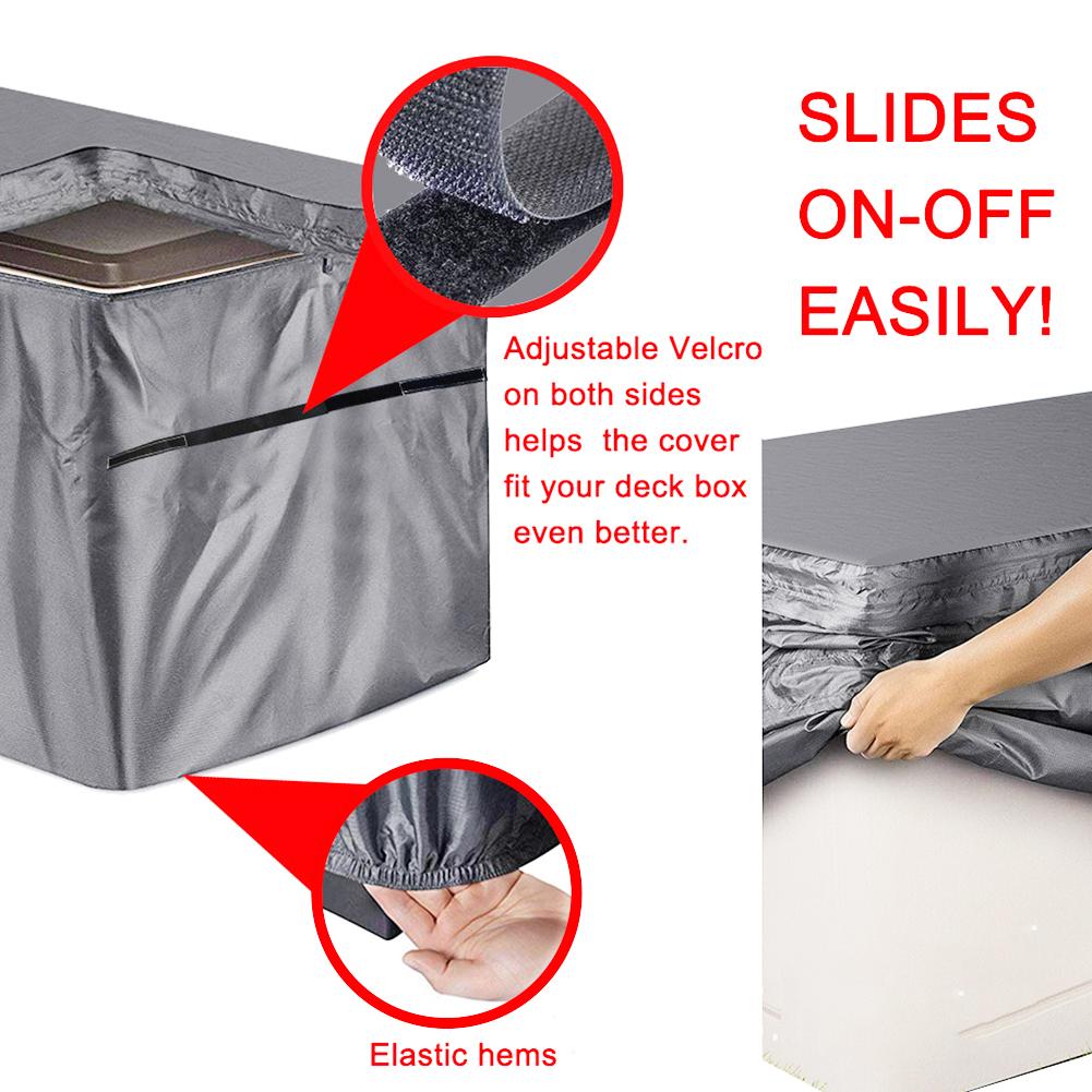 Garden Deck Box Cover Outdoor Waterproof Furniture Protection Storage Drawstring Wind Resistant Dust Patio Box Cover