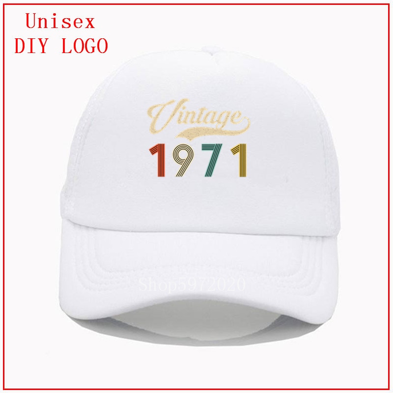 Vintage 1971 Retro Born in 1971 49th Birthday Perfect for Father DAD BF beach hats women fitted hat anime hat