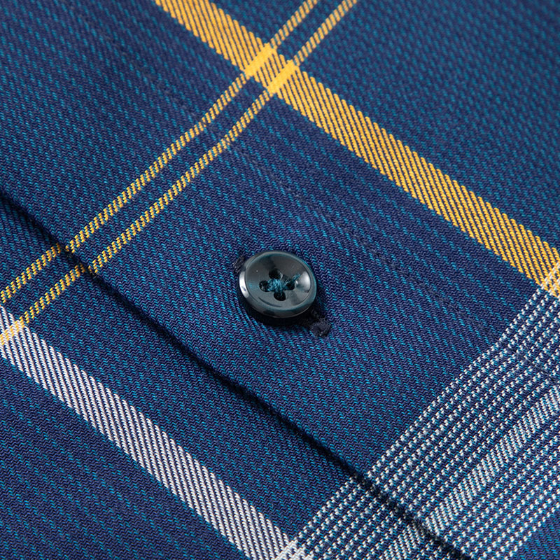 8XL 7XL Plus big size Cotton Oxford Casual Soft Fit Plaid Long Sleeve Dress Shirt Men Spring Retro Style Wear Shirts Blouse Soft