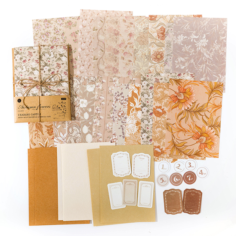 TIANZI 40 stks/pak Vintage materiaal Decoratieve Scrapbooking Dagboek Achtergrond papier DIY junk journal Etiket Briefpapier leveringen: Donker Kaki