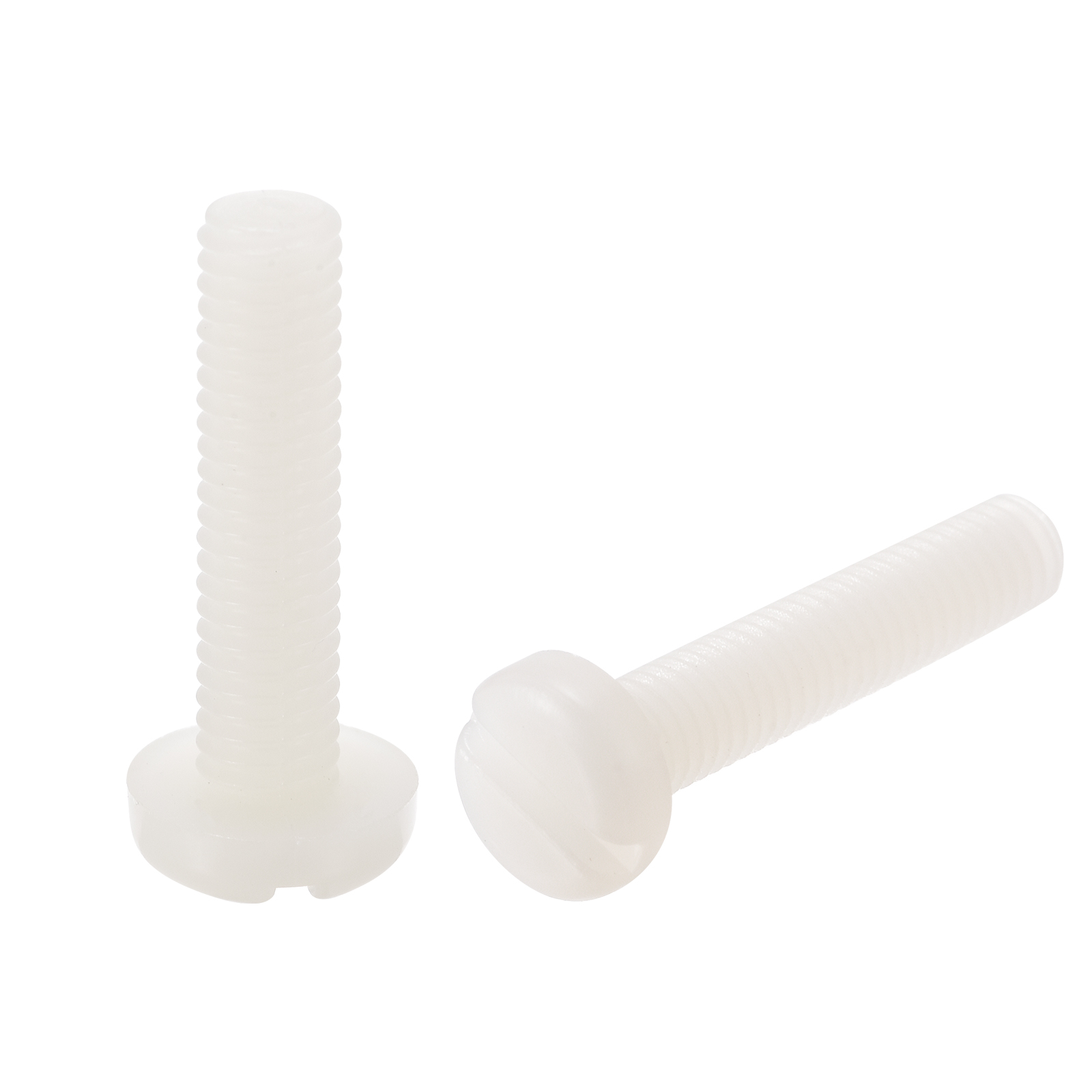 Uxcell M6 x 25mm Nylon Machine Screws, Pan Head Slotted Screw Fasteners, 16pcs