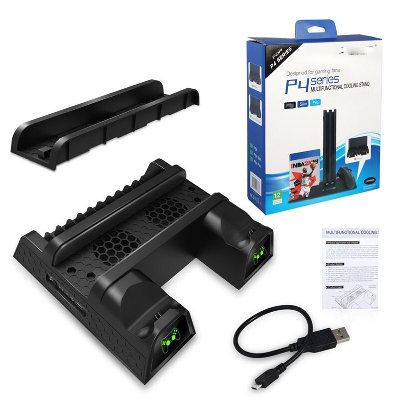 Voor  ps4/ slanke/professionele koelboxen, multifunctionele verticale koelstandaard, voor  ps4 controller-oplader en oplaadstation