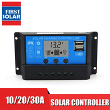 10A 20A 30A 12 V/24 V LCD Display solar charger seale AGM GEL Iron li-ion lithium batterij PWM solar charge controller USB 5V