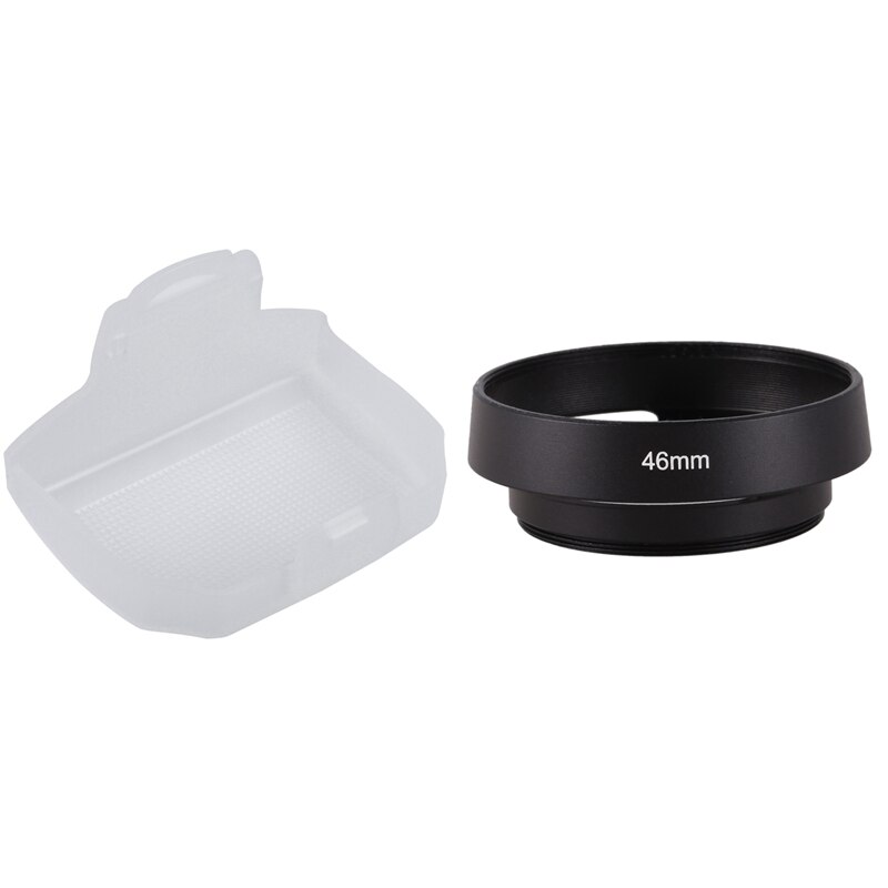 Couvercle de Flash diffuseur de rebond pour Yongnuo Speedlight, avec pare-soleil 46Mm pour 25Mm F1.4 35Mm F1.6 50Mm F1.8 sans miroir: Default Title