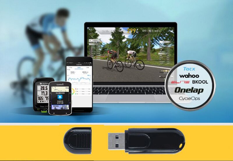 Zwift ANT+ USB Transmitter Receiver Compatible Garmin Bryton Bicycle Computer Cycle Bluetooth Speed Cadence Sensor USB ANT Stick