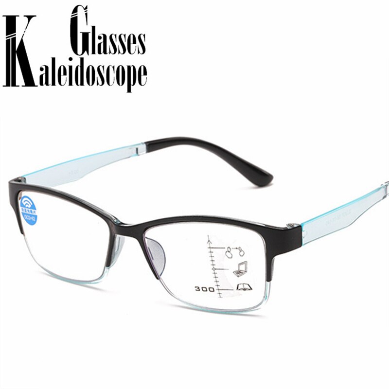 Progressive Multifocal Reading Glasses Women Men Anti Blue-ray Hyperopia Glasses Near Far Sight Diopter +1.0 1.5 2.0 2.5 3.0 3.5