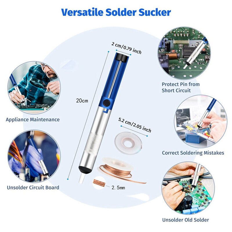 1 set desoldeerlont, ,2 soldeervlechten, soldeerverwijderingsgereedschap en 1 set antistatische mat, siliconen esd-aardingsmatten