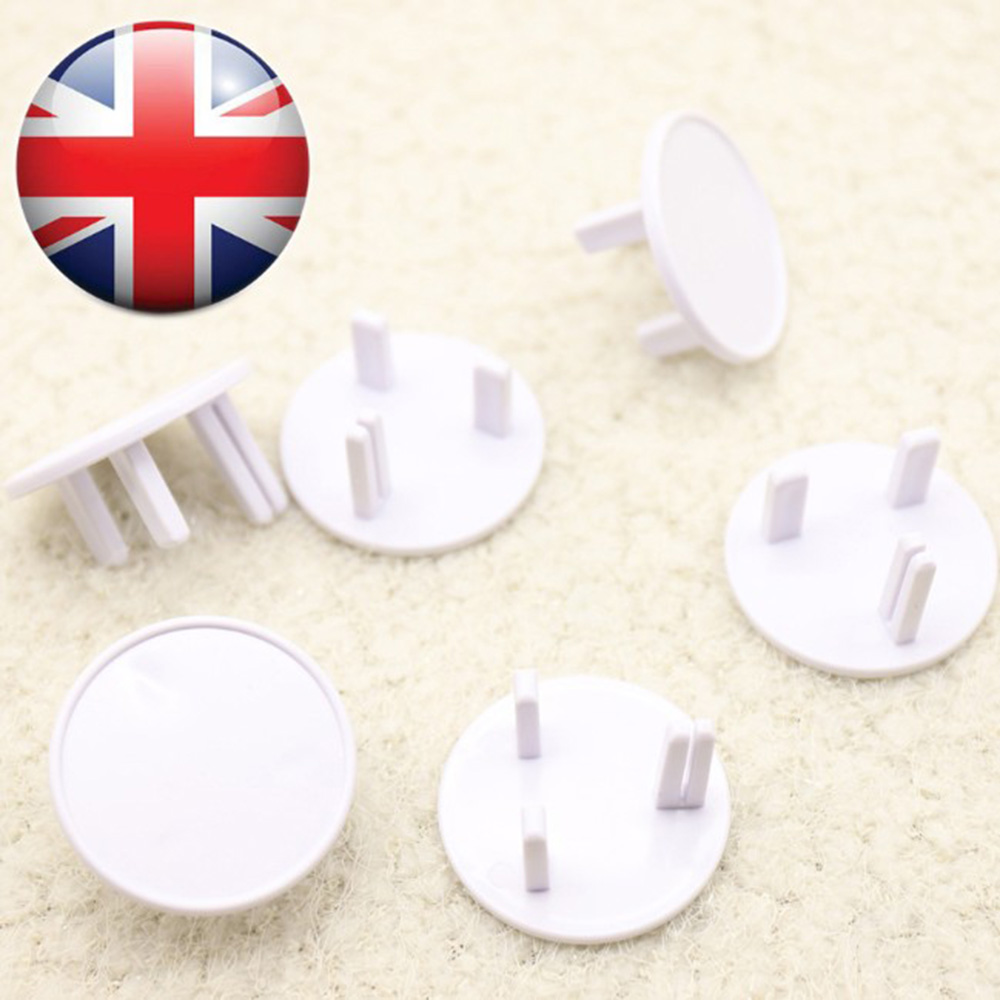 10pcs UK Plug Power Tomada Elétrica Guarda da Segurança Do Bebê Proteção Anti Choque Elétrico Plugues Protetor Tampa Rotate
