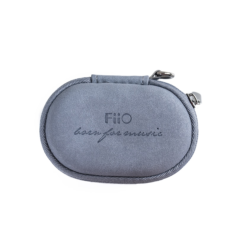 FiiO HB2 Portable earphone storage bag Arctic Velvet Leather Quality zipper Anti-Pressure Boxs for Earphone