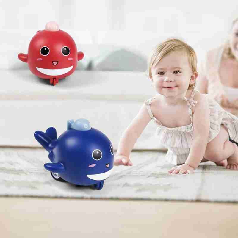 Pushing Sliding Little Dolphin Toy Inertial Pull Back Animal Plastic Car Children Pressing Toy