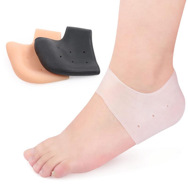 1Pair Heel Protective Pad Relief Plantar Fasciitis Silicone Cups Shoe Insert Invisible Soft Heel Cushion Reduce Pressure on Heel
