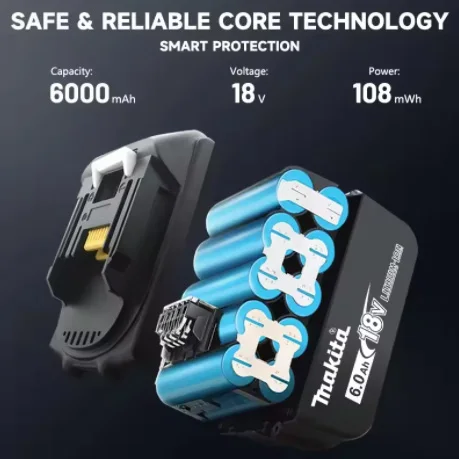 100%  originale makita 18v 6.0ah genopladelige batterier, egnet til makita  bl1830 bl1830b bl1840 bl1850b elværktøjsbatteri