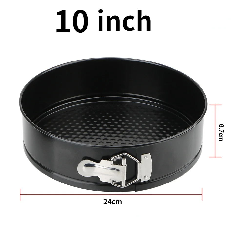 Removable Bottom Non-Stick Metal Bake Mould Round Cake Pan Bakeware Carbon Steel Cakes Molds Kitchen Accessories: army green
