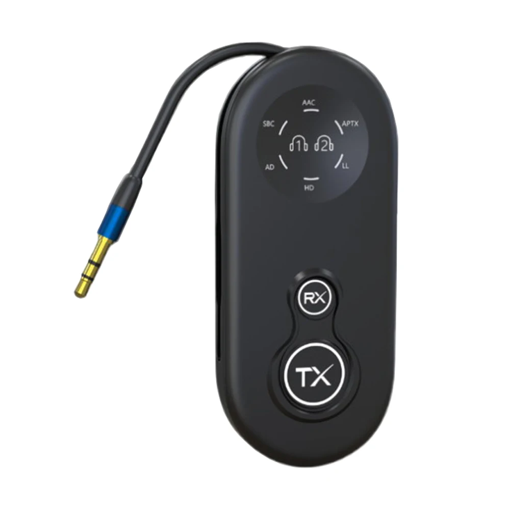 Bluetooth 5.4 Receiver Transmitter 3.5mm AUX Jack Low Latency Wireless Audio Adapter For TV Airplane Car Speaker PC Headphones: Default Title