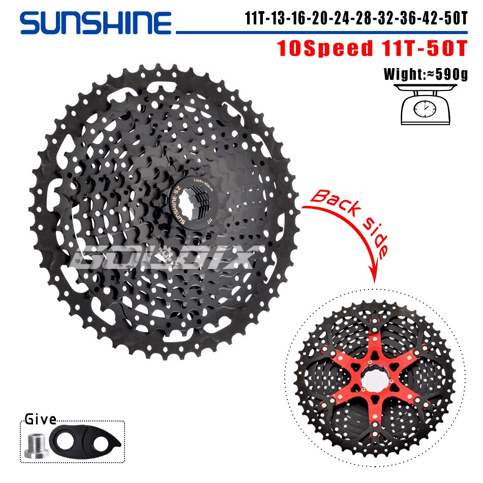 Sonnenschein schwarz fahrrad freilauf mtb fahrrad kassette k7 8/9/10/geschwindigkeit hg struktur spezifikation für shimano sram: Licht Grün