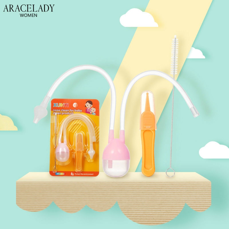 Aspirateur Nasal pour bébé, 3 pièces/ensemble, soins de santé, nettoyage du nez et du nez, accessoires de nettoyage pour -nés, outils de sécurité de A