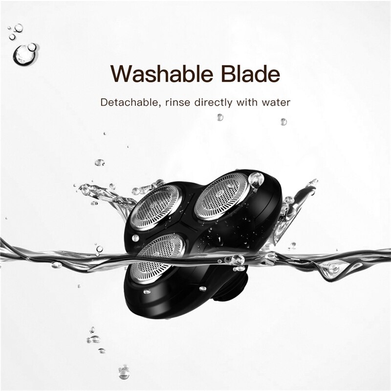 4 em 1 máquina de barbear elétrica 3 lâminas barbeador barba navalha nariz aparador cabelo clipper recarregável escova de limpeza facial para homem