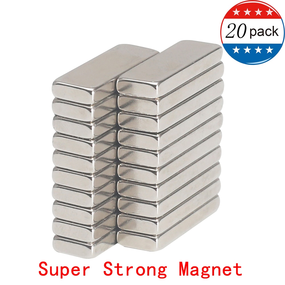 Jtengsys Super Sterke 20Pcs N52 Neodymium Magneet 30X10X4 Mm Bulk Nuttig Strip Blok Bar Koelkast magneten Zeldzame Aarde