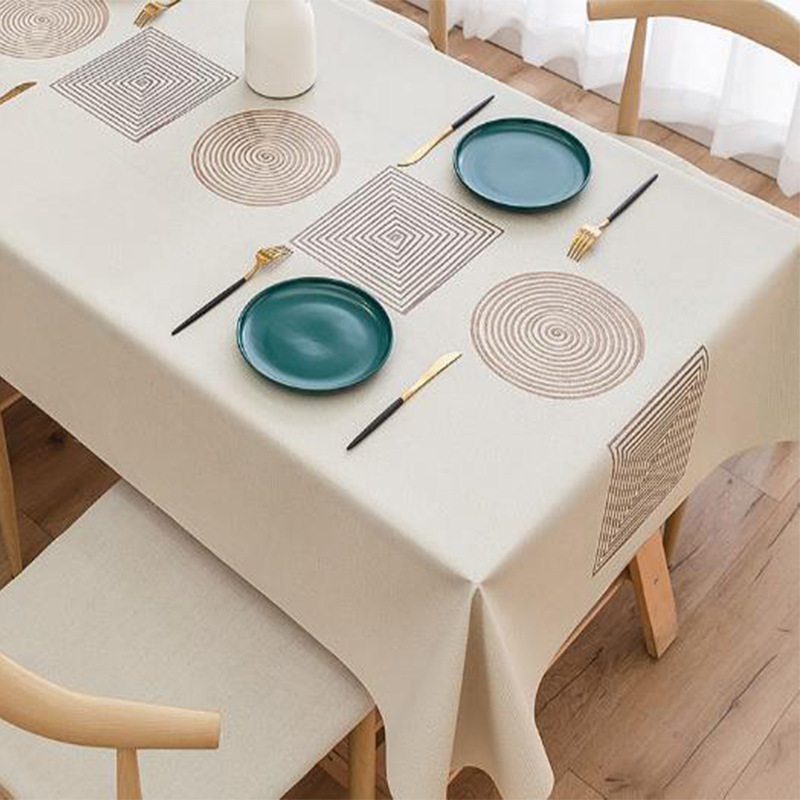 Nordic Home Rechthoekige Tafelkleden Voor Tafel Pvc Tafelkleed Feestdecoratie Bohemian Waterdicht Anti-Vlek Tafelkleed: YELLOW / 100*130cm
