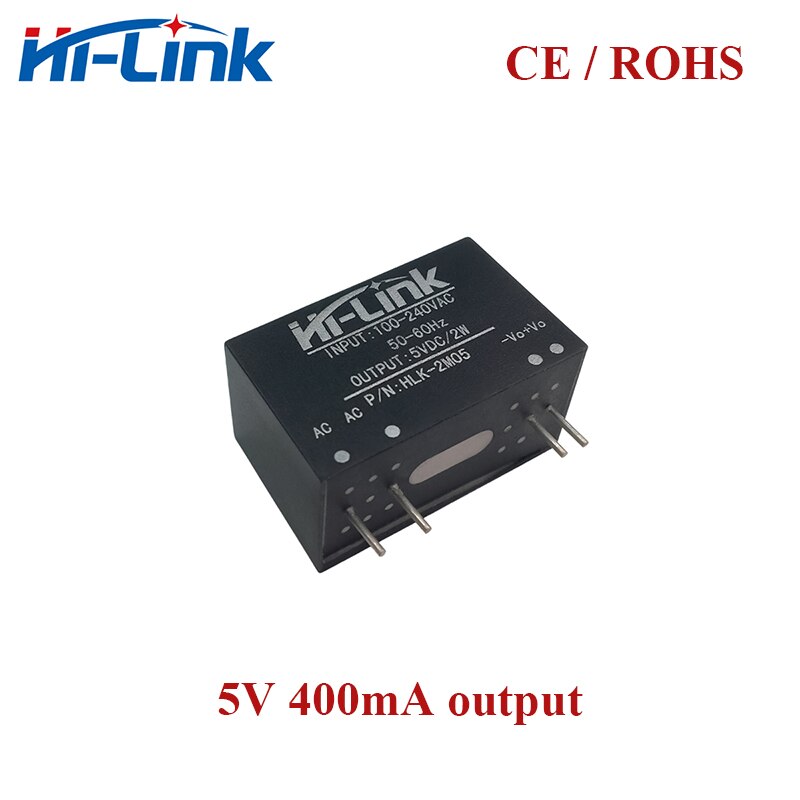 Livre o Navio 5 pçs/lote 110V saída de 220V a fonte de alimentação de comutação 5v 400mA HLK-2M05 Hi-Link Fabricante