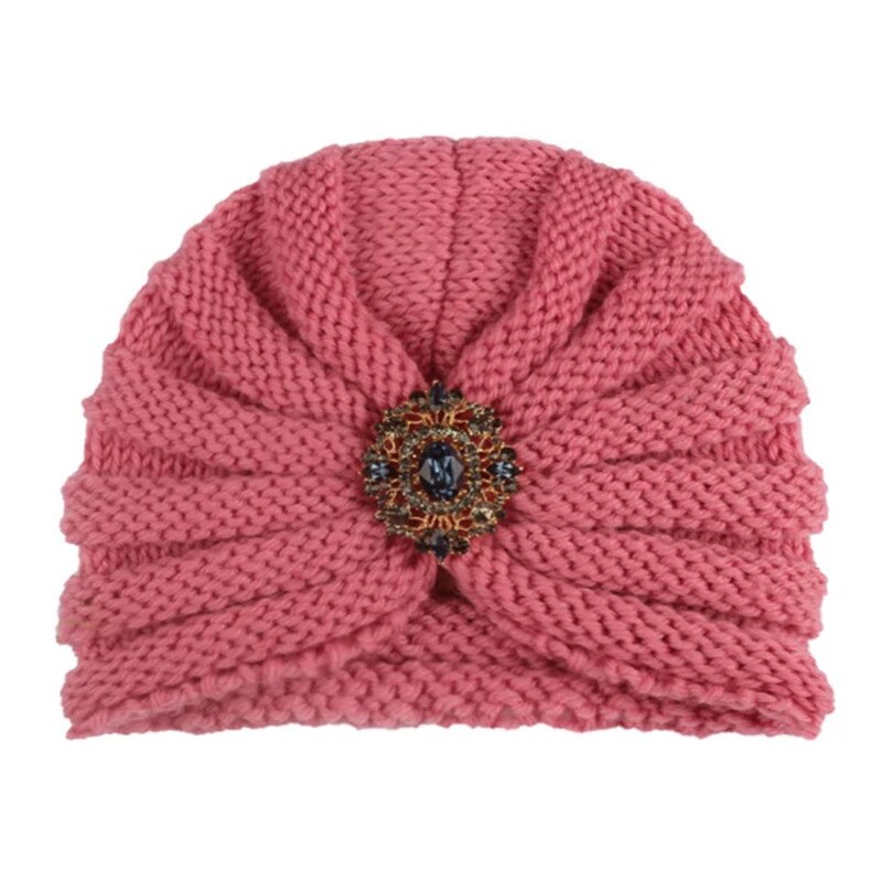 Herfst winter kinder gebreide muts capuchon baby wollen muts met boorcombinatie outdoor warme gebreide muts: 11
