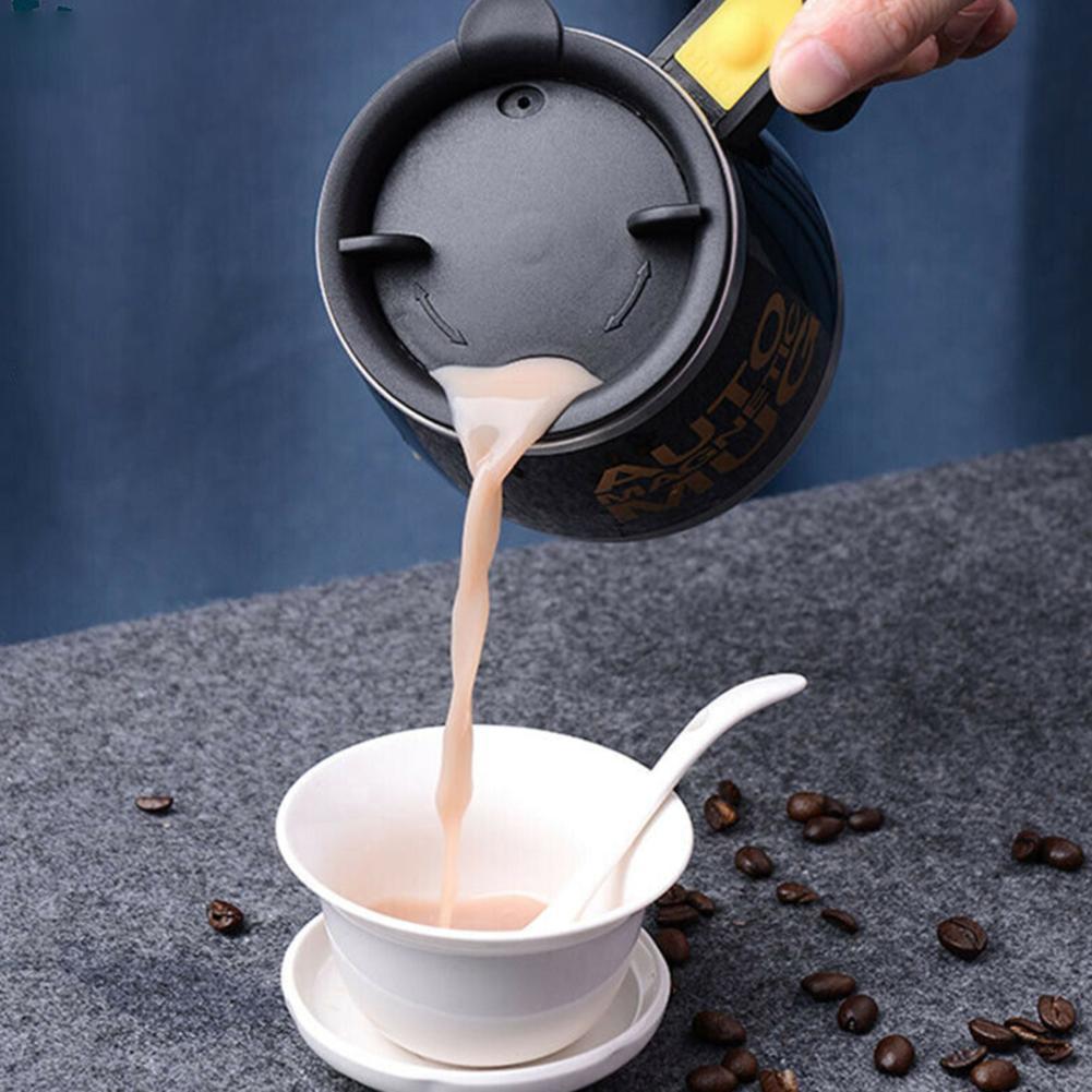 Tazza magnetica automatica caffè latte mescolare tazze 304 acciaio inossidabile creativo agitazione bicchiere auto tazza pigro elettrico Q8H4