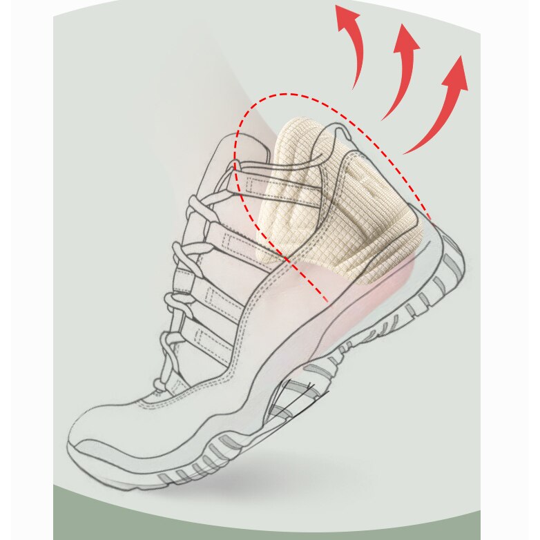 Adesivos de calcanhar para sapatos esportivos, redutor de tamanho, forro de calcanhar, protetor de dor, patch para alívio de dor, palmilha de cuidados com os pés, 1 par