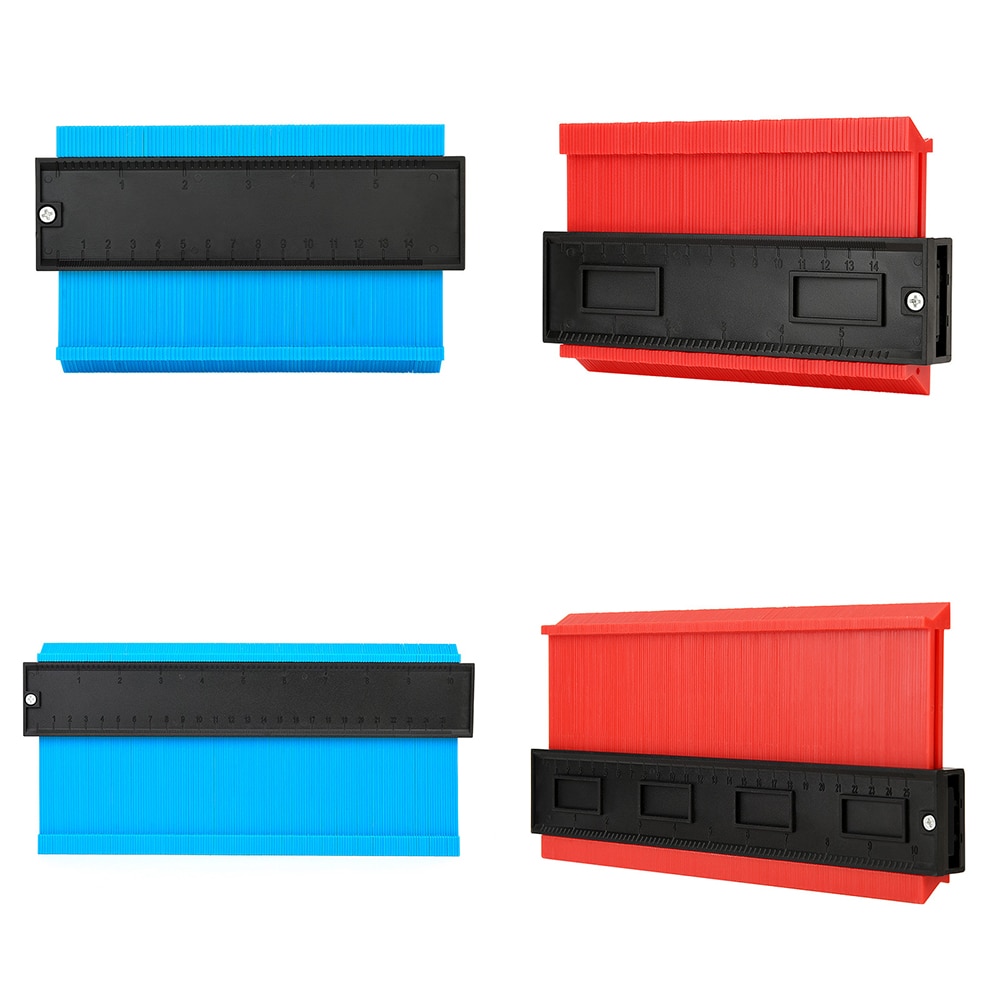 5/10 Inch Contour Gauge Template Plastic Measuring Contour Gauge Duplicator Tiles Edge Shaping Measure Ruler Measuring Tool